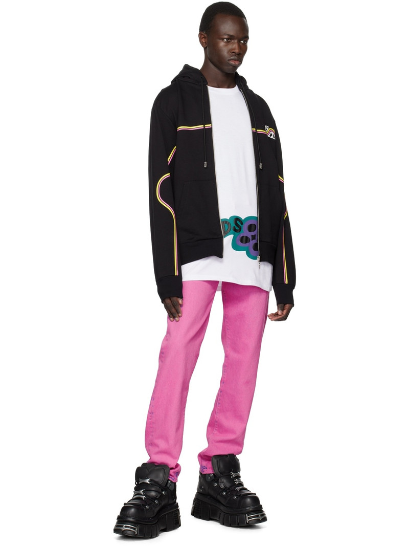 GCDS Pink Straight Fit Jeans outlook