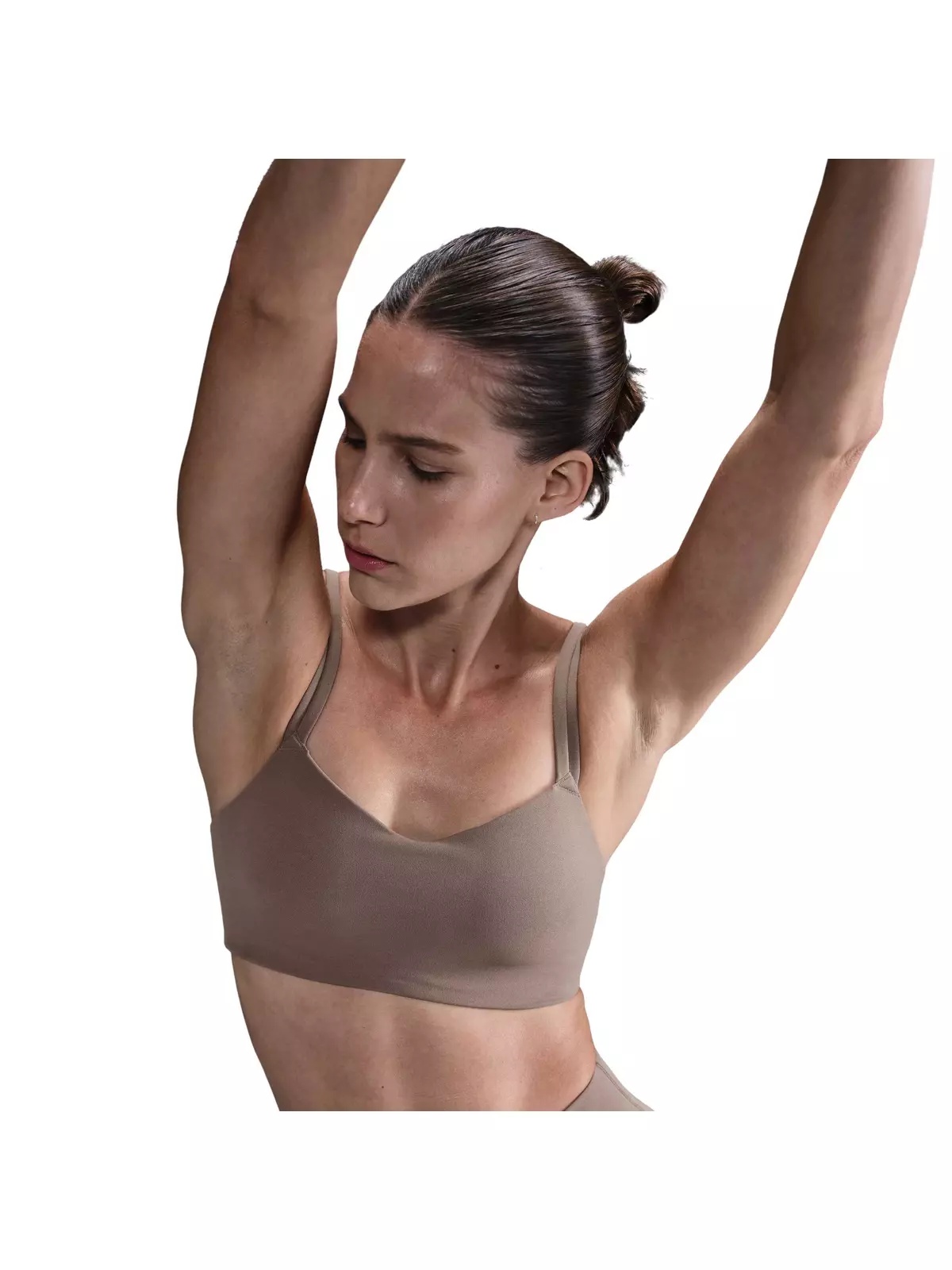 Women's Dri-FIT Alate trace Light-Support Padded Sports Bra -Brown - 1