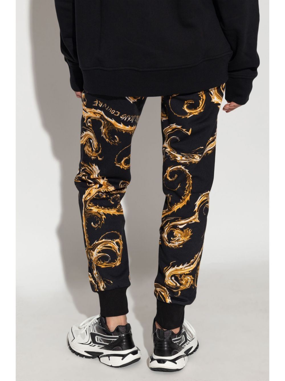 logo print track pants - 4