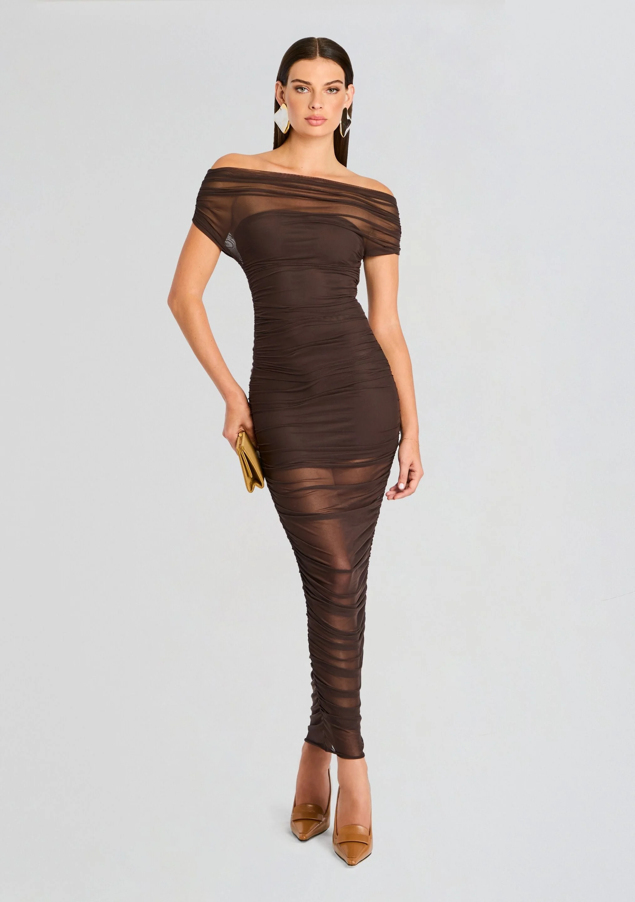 NOEL MESH MIDI DRESS - 1