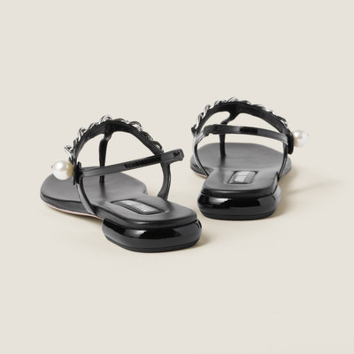 Miu Miu Patent leather thong sandals outlook
