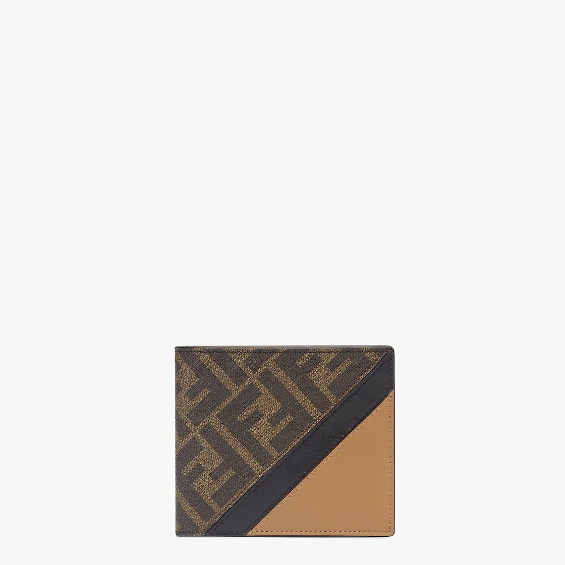 Brown fabric bi-fold - 1