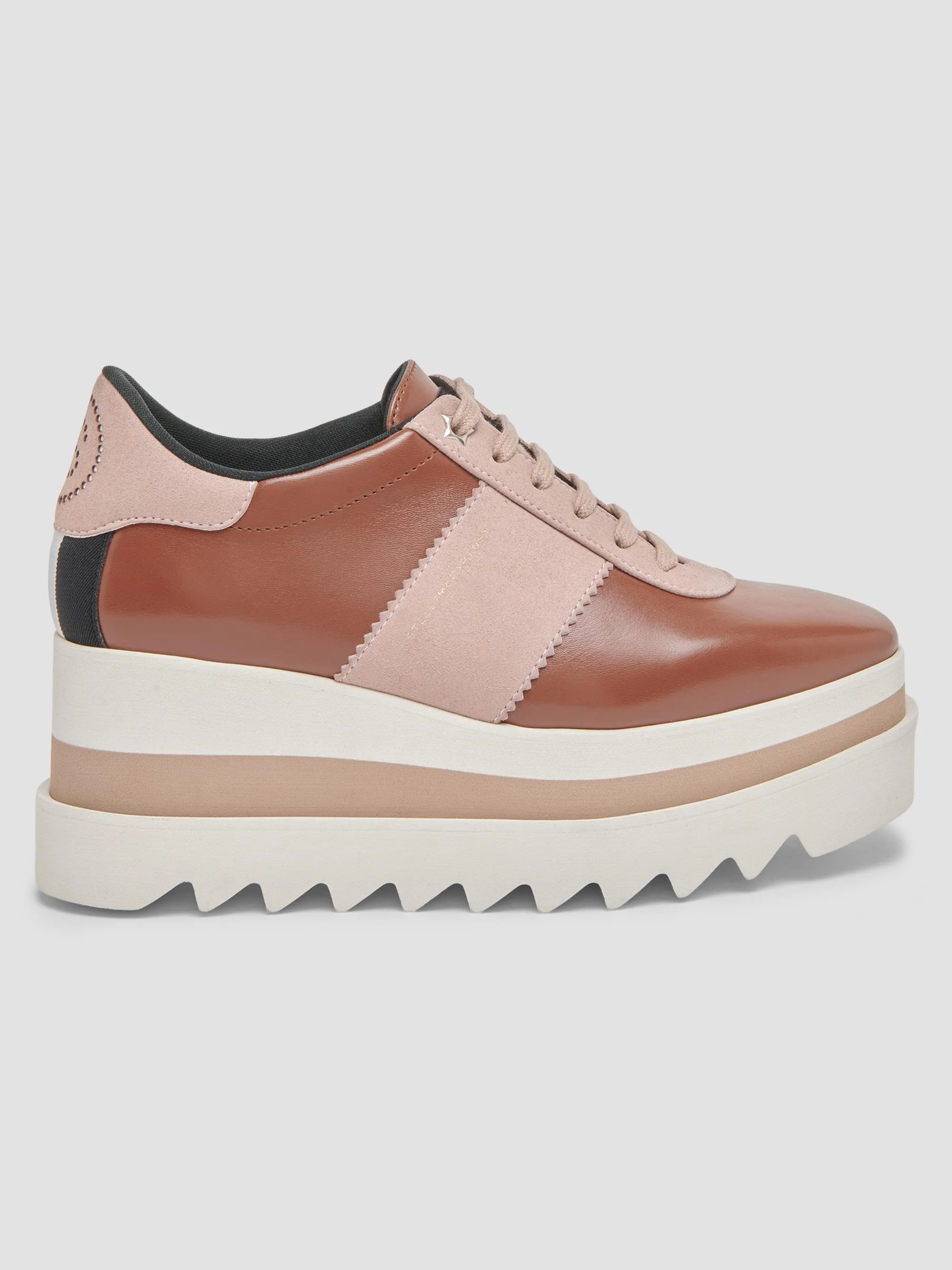 Women's Sneak-Elyse Faux-Leather Platform Sneakers - Pecan Shell - 1