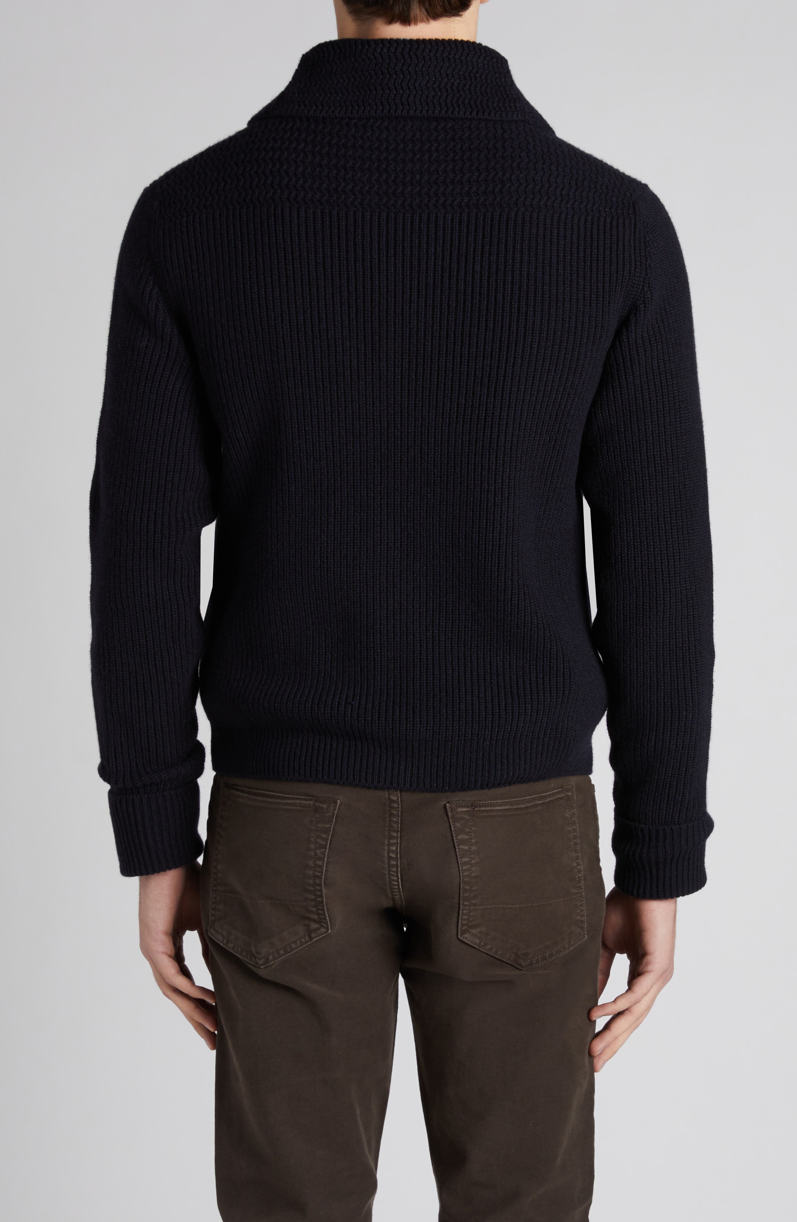 Shawl Collar Cashmere Cardigan - 3