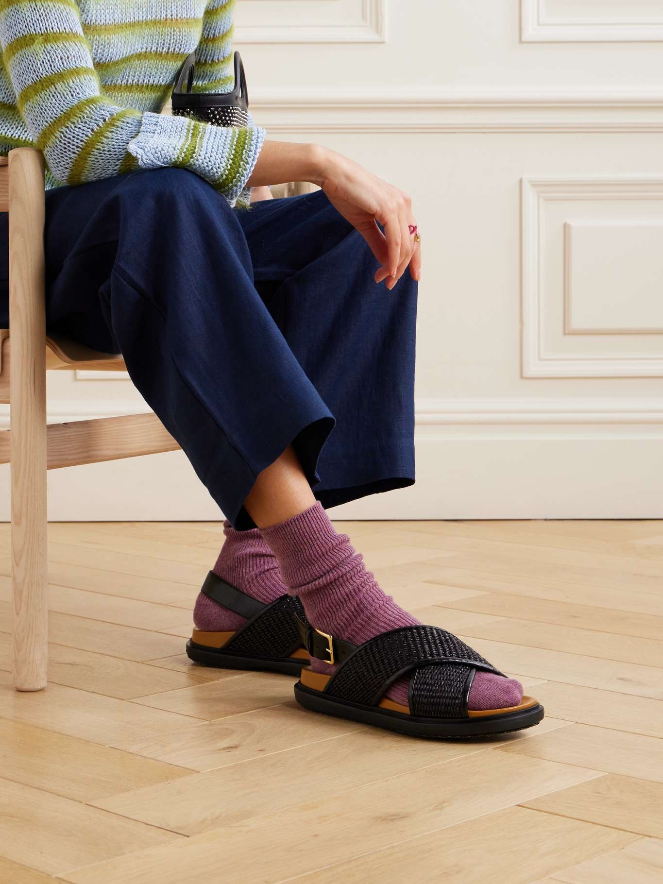 MARNI(マルニ)☆レディース FUSSBETT SANDALS_DENIM Marni Fussbett denim slingback sandals | netaporter | REVERSIBLE