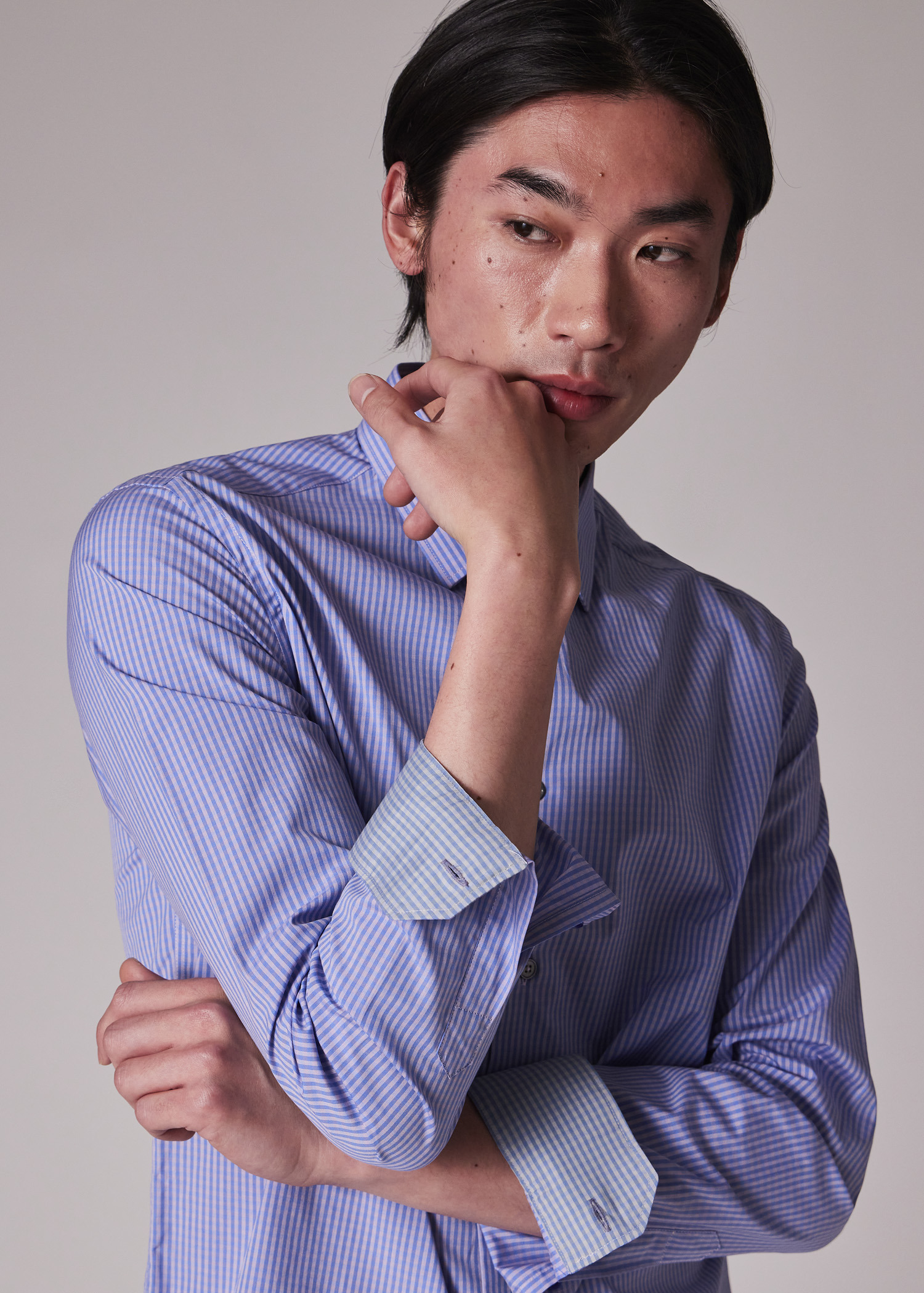 Tailored-Fit Blue And Pink Gingham Shirt - 3