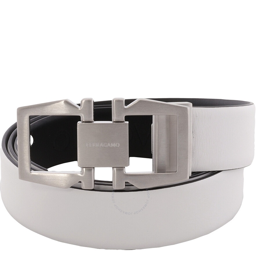 Ferragamo Gancini Buckle Debossed Logo Leather Belt - 2