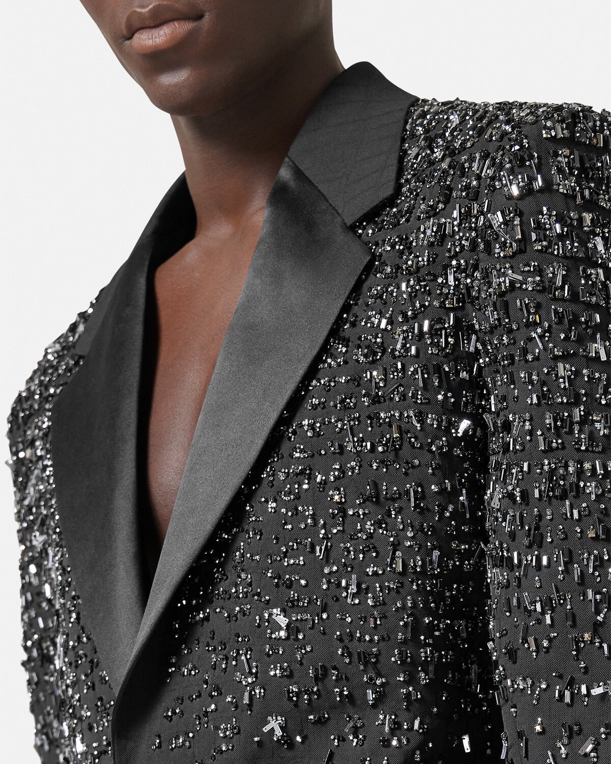 Crystal Croc-Effect Jacquard Blazer - 5