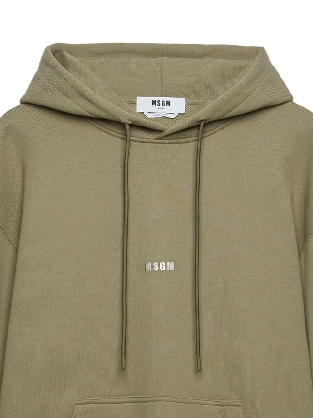 slogan-print drawstring hoodie - 6
