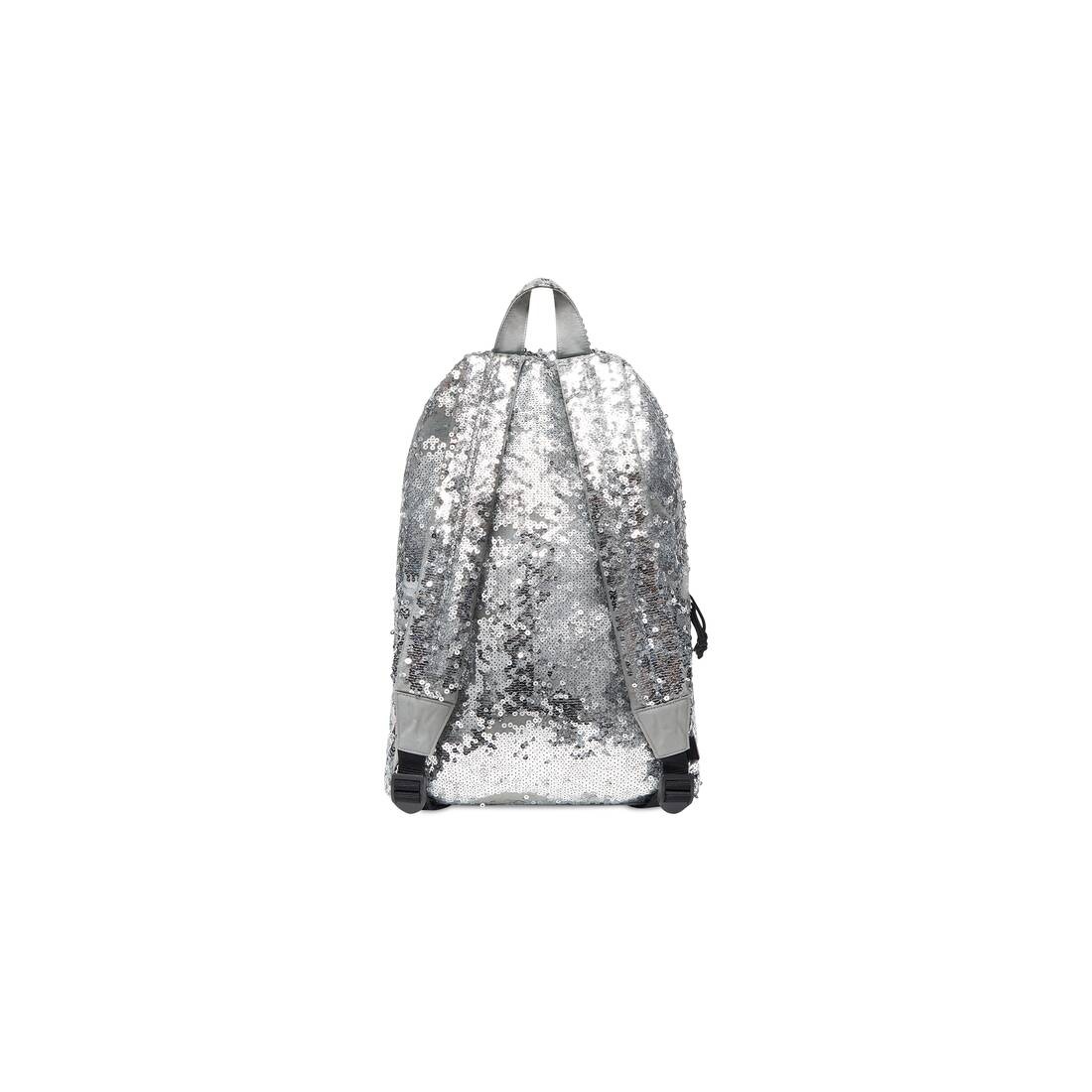 Men's Explorer Backpack With Embroidered Sequin  in Silver - 4