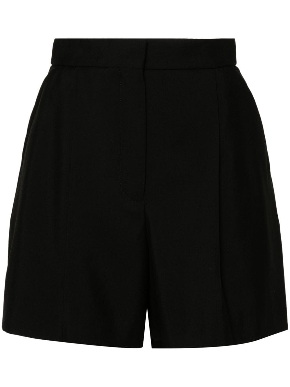 pleat-detail wool shorts - 1