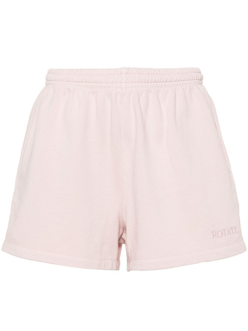logo-embroidered track shorts 1