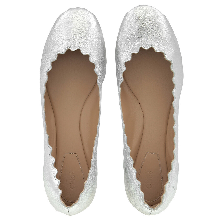 Chloe Silver Lauren Ballet Flats - 4
