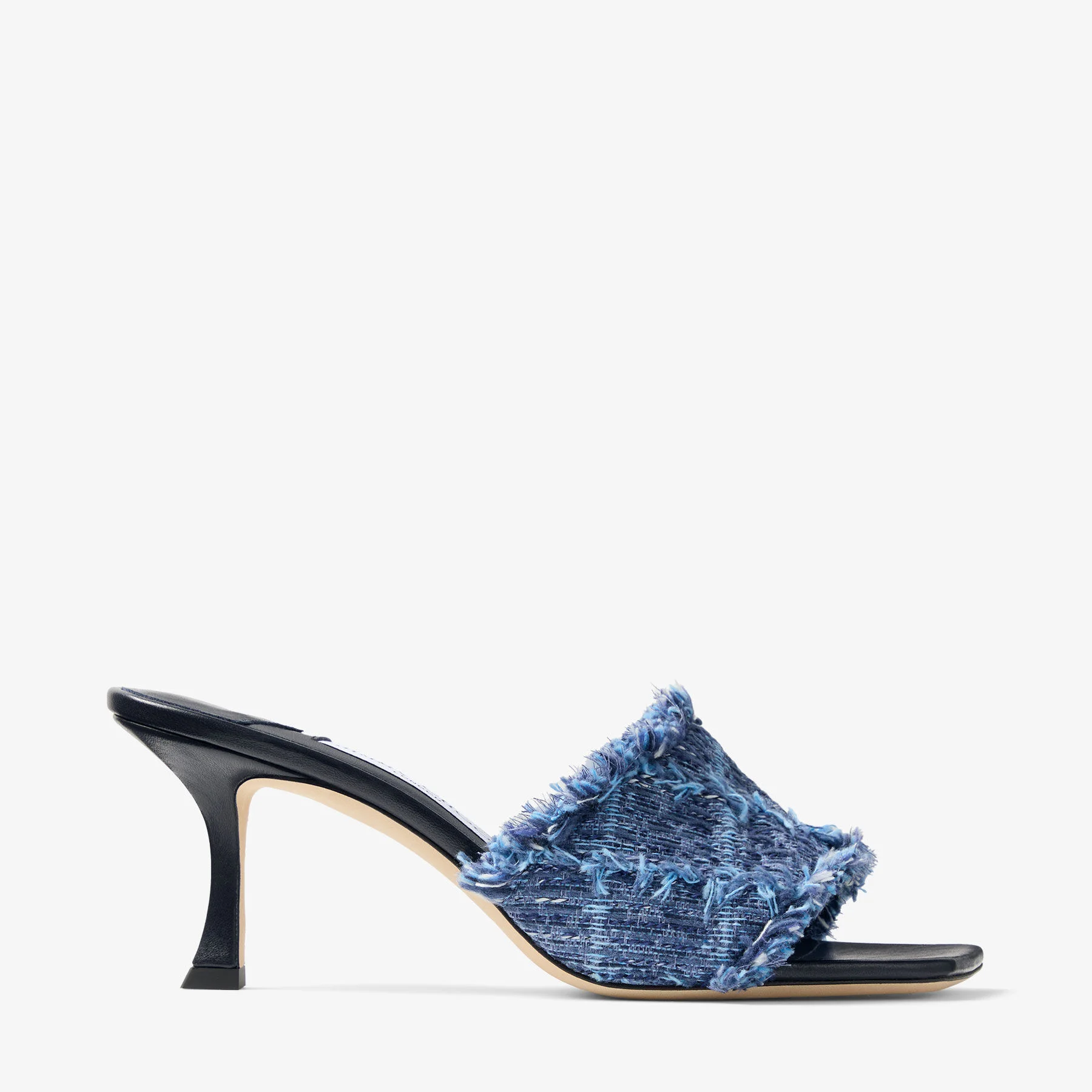 Alexia 70 Crosshatch Denim Sandals - 1