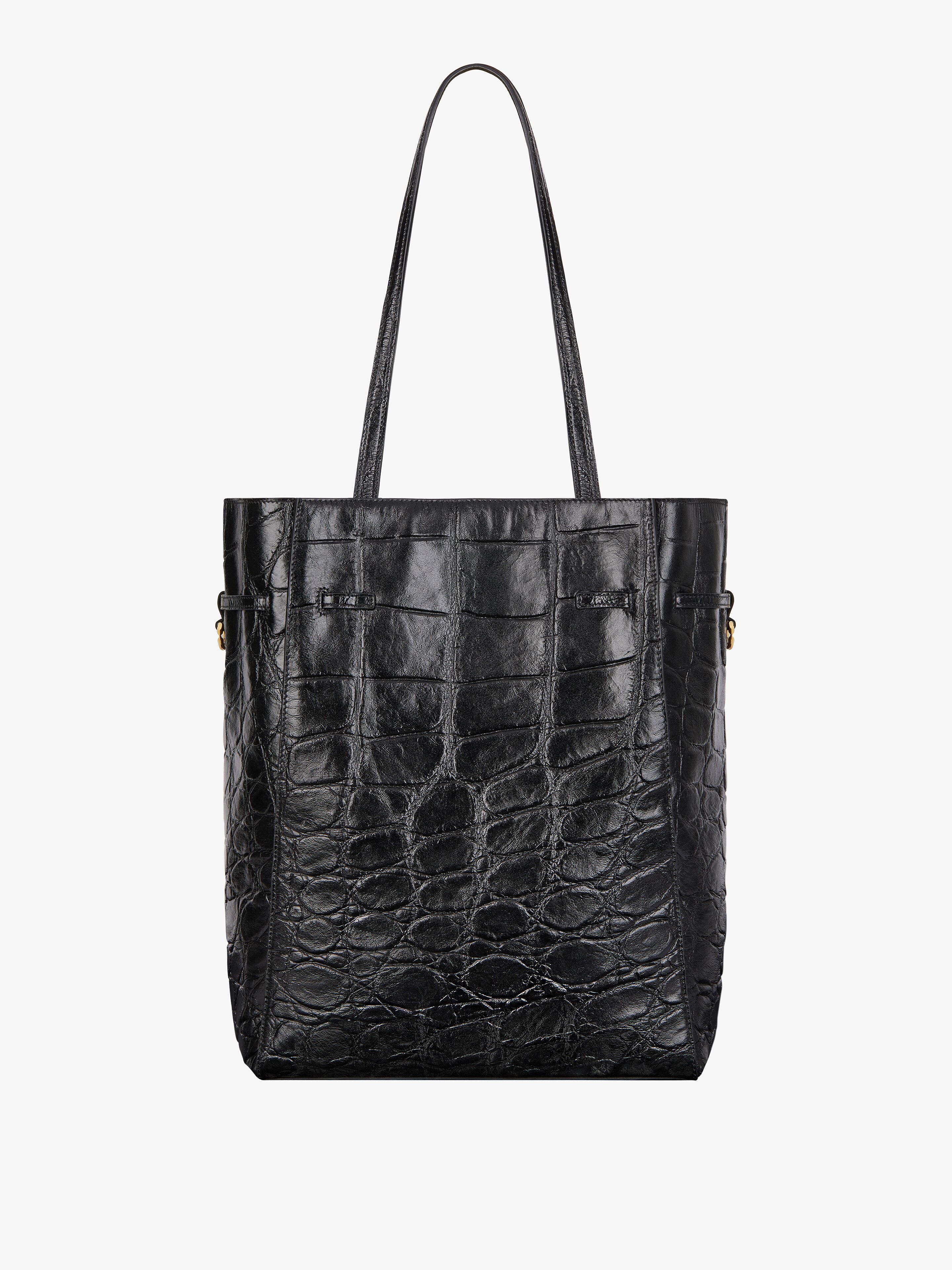 MEDIUM VOYOU TOTE BAG IN CROCODILE EFFECT LEATHER - 5