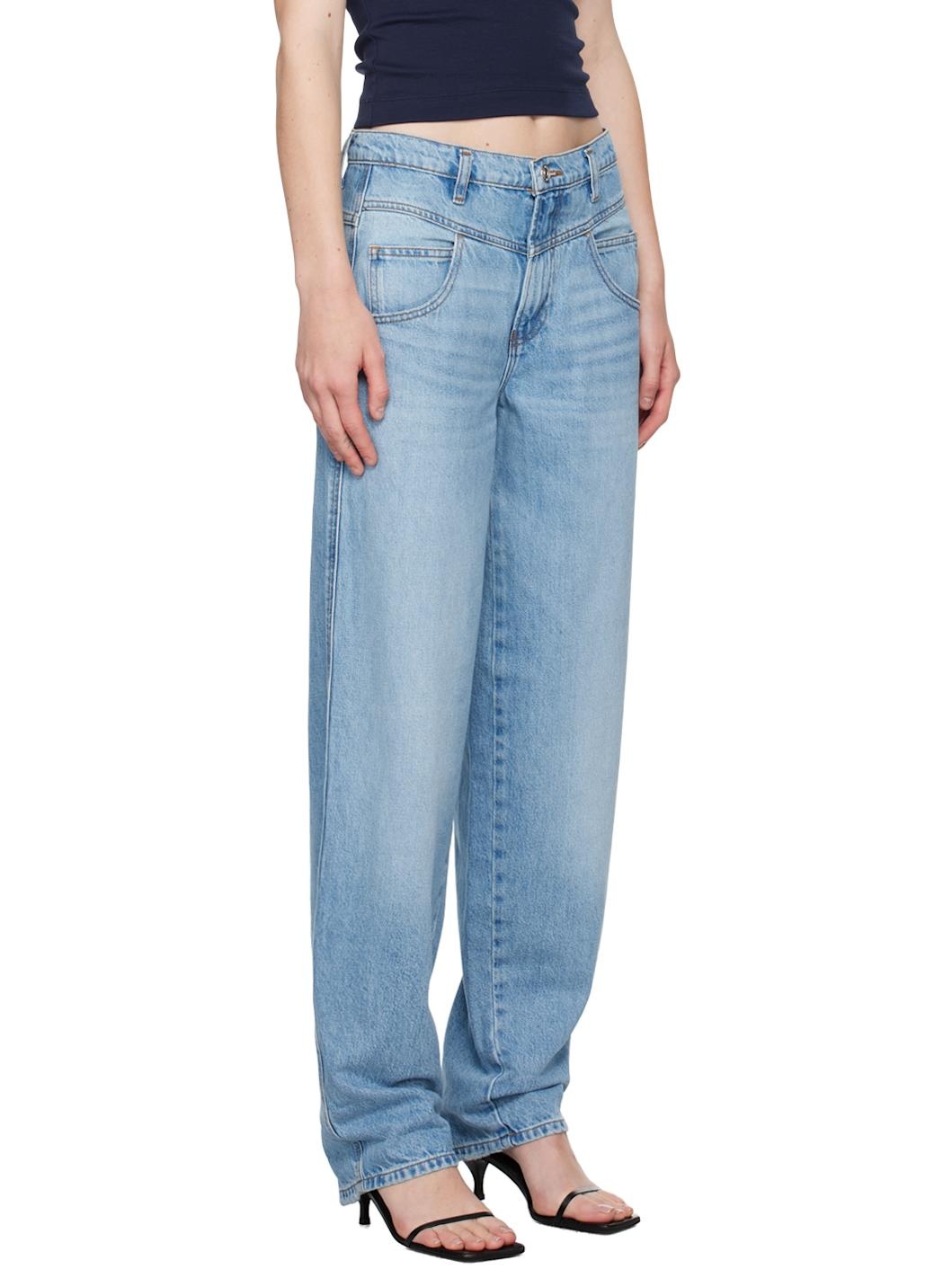 Blue 90's Utility Loose Jeans - 2