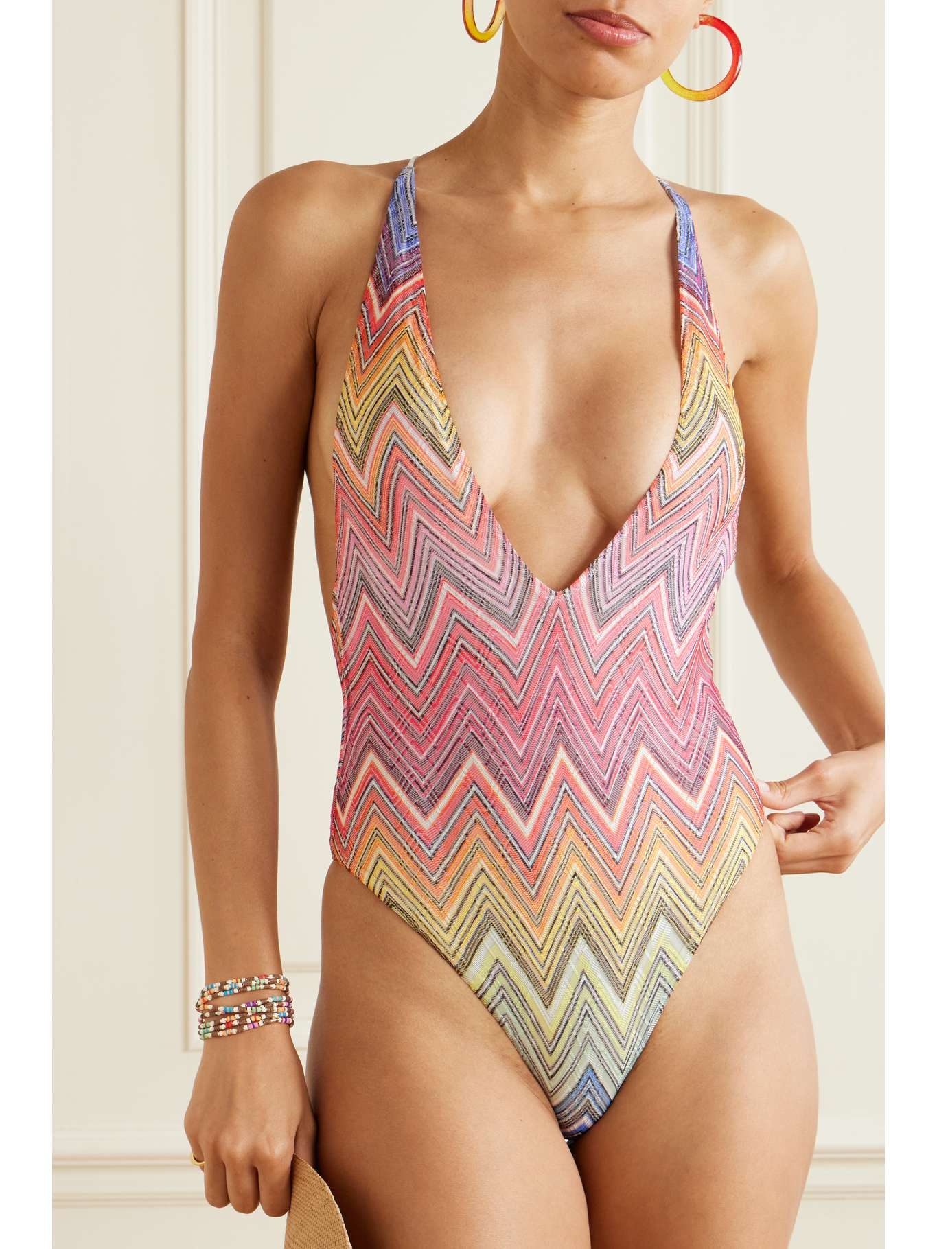 Mare striped crochet-knit swimsuit - 2