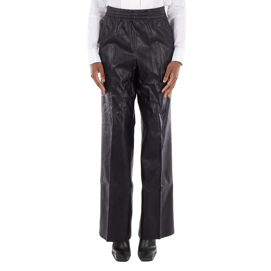 Anine Bing Ladies Navy Soto Vegan Leather Pants - 2