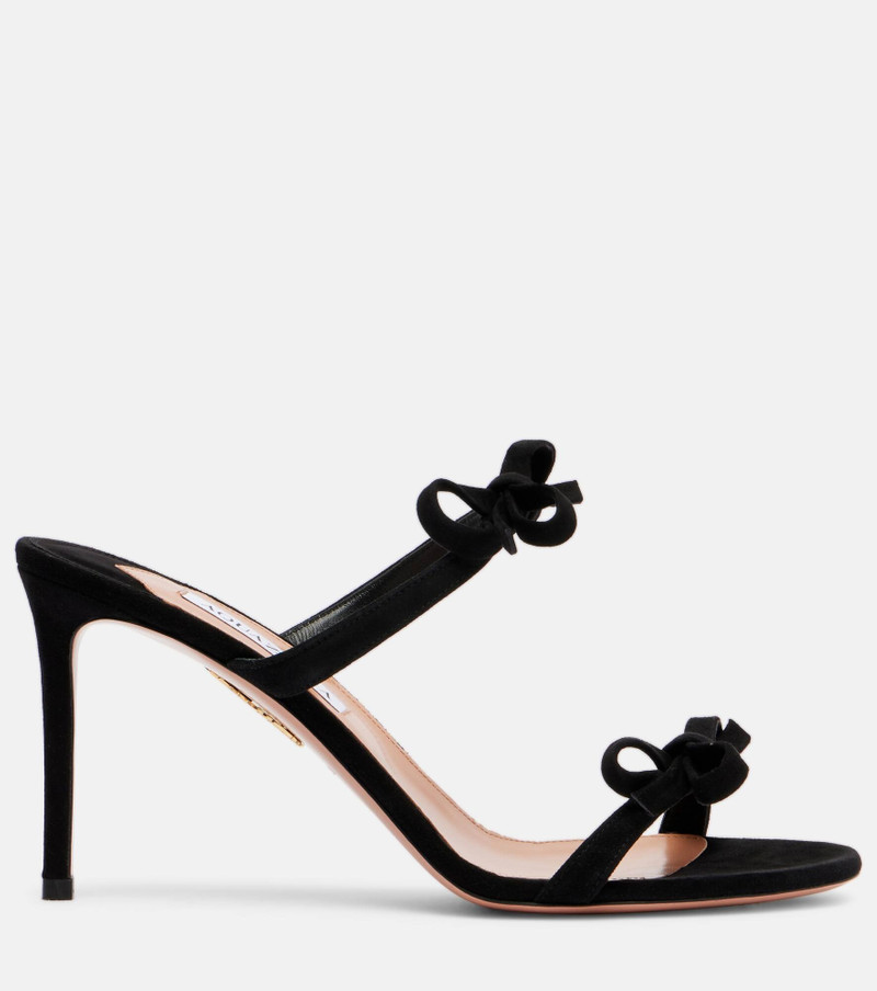 Soave 85 bow-detail suede mules 4
