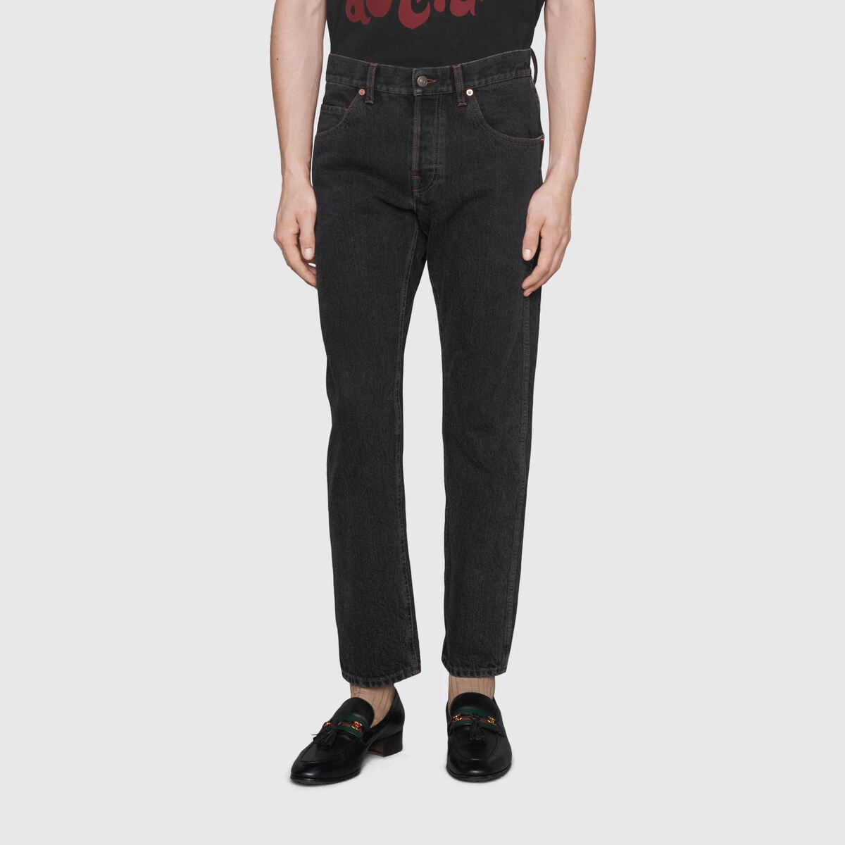 Tapered eco stonewashed denim pant - 3