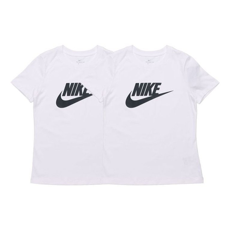 (WMNS) Nike AS W Nike Sportswear Tee ESSNTL ICON FUTUR White BV6170-100 - 1