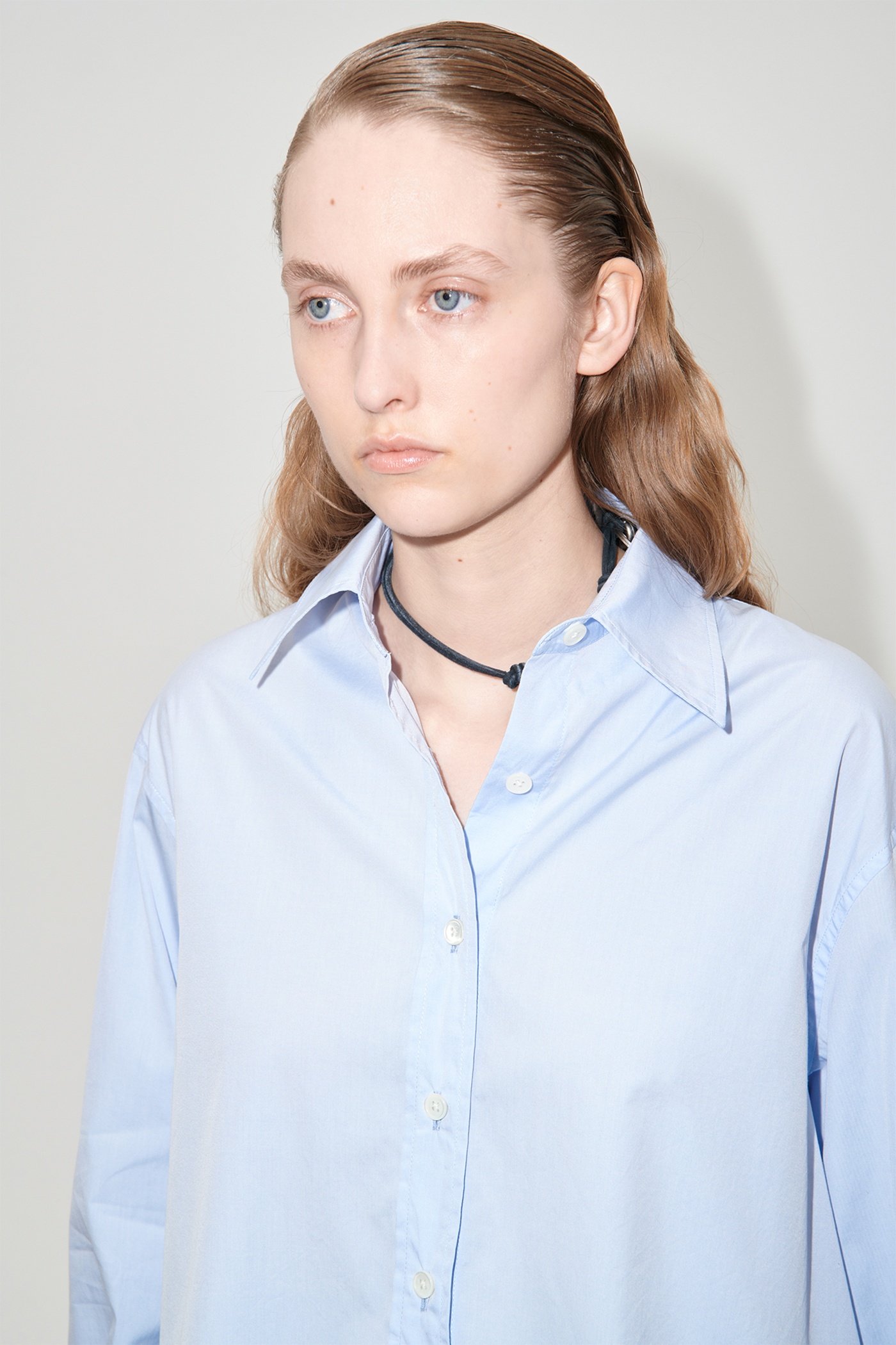Lend Tuxedo Shirt Business Blue Poplin - 3