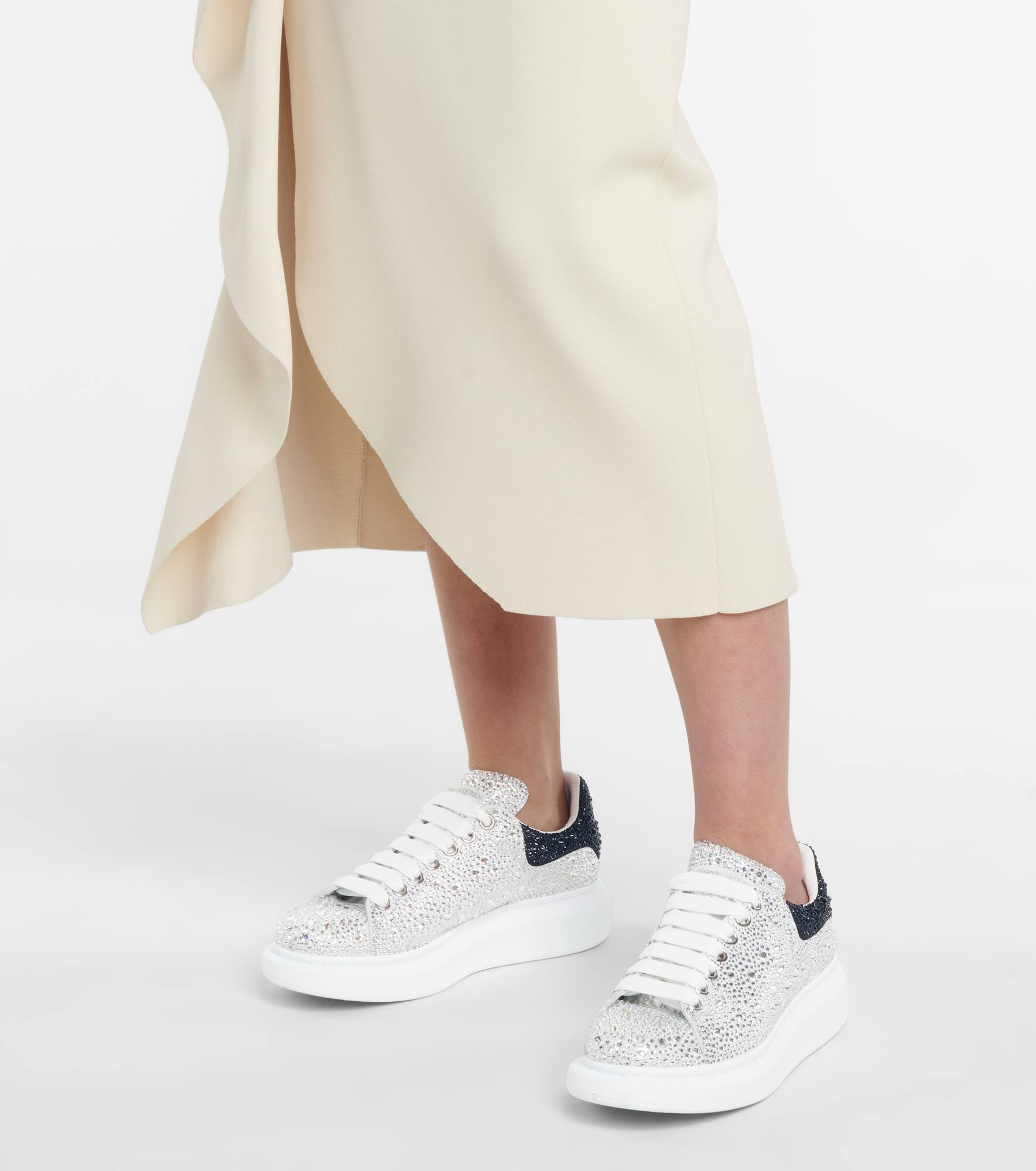 Embellished leather sneakers - 4