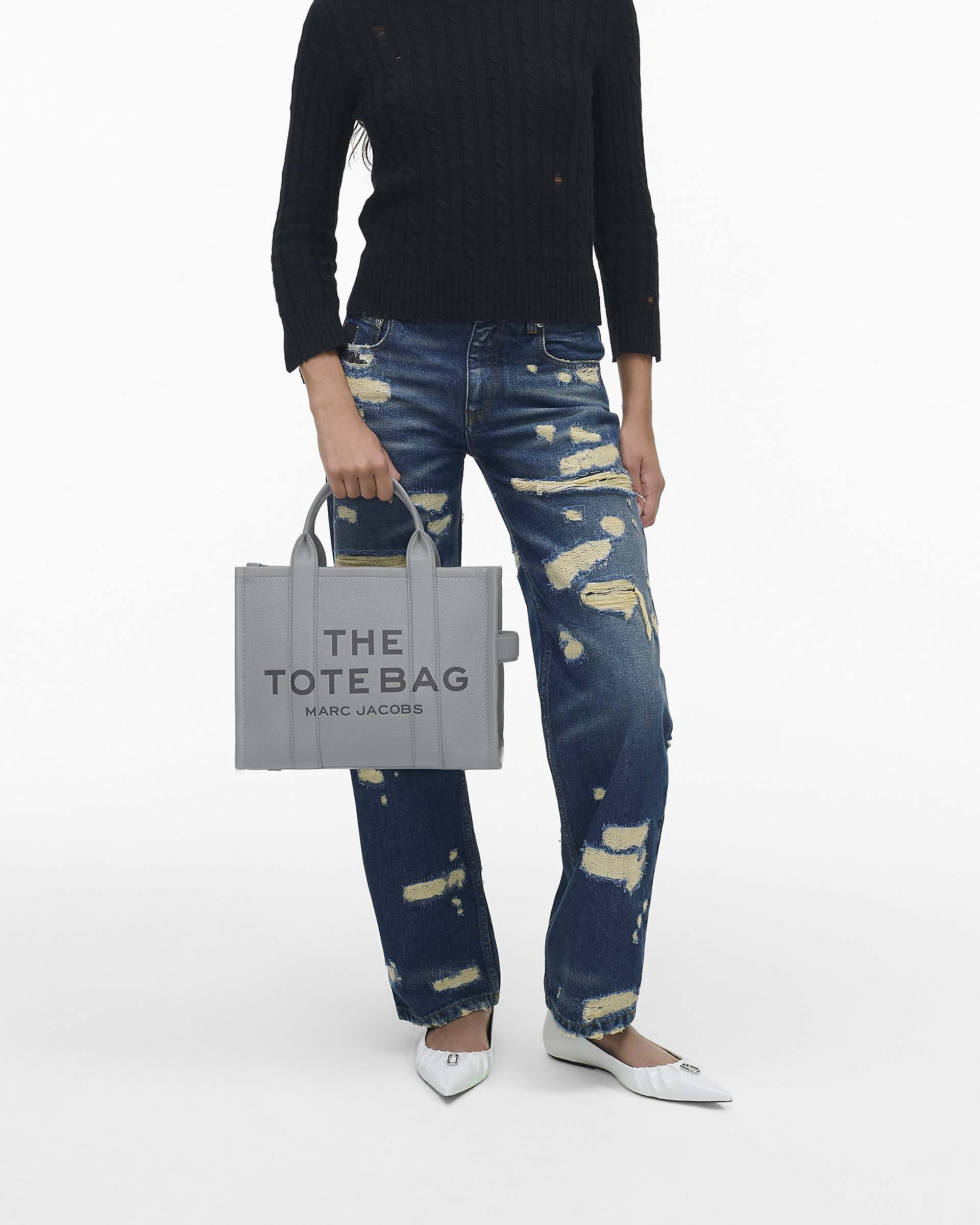 THE LEATHER MEDIUM TOTE BAG - 9
