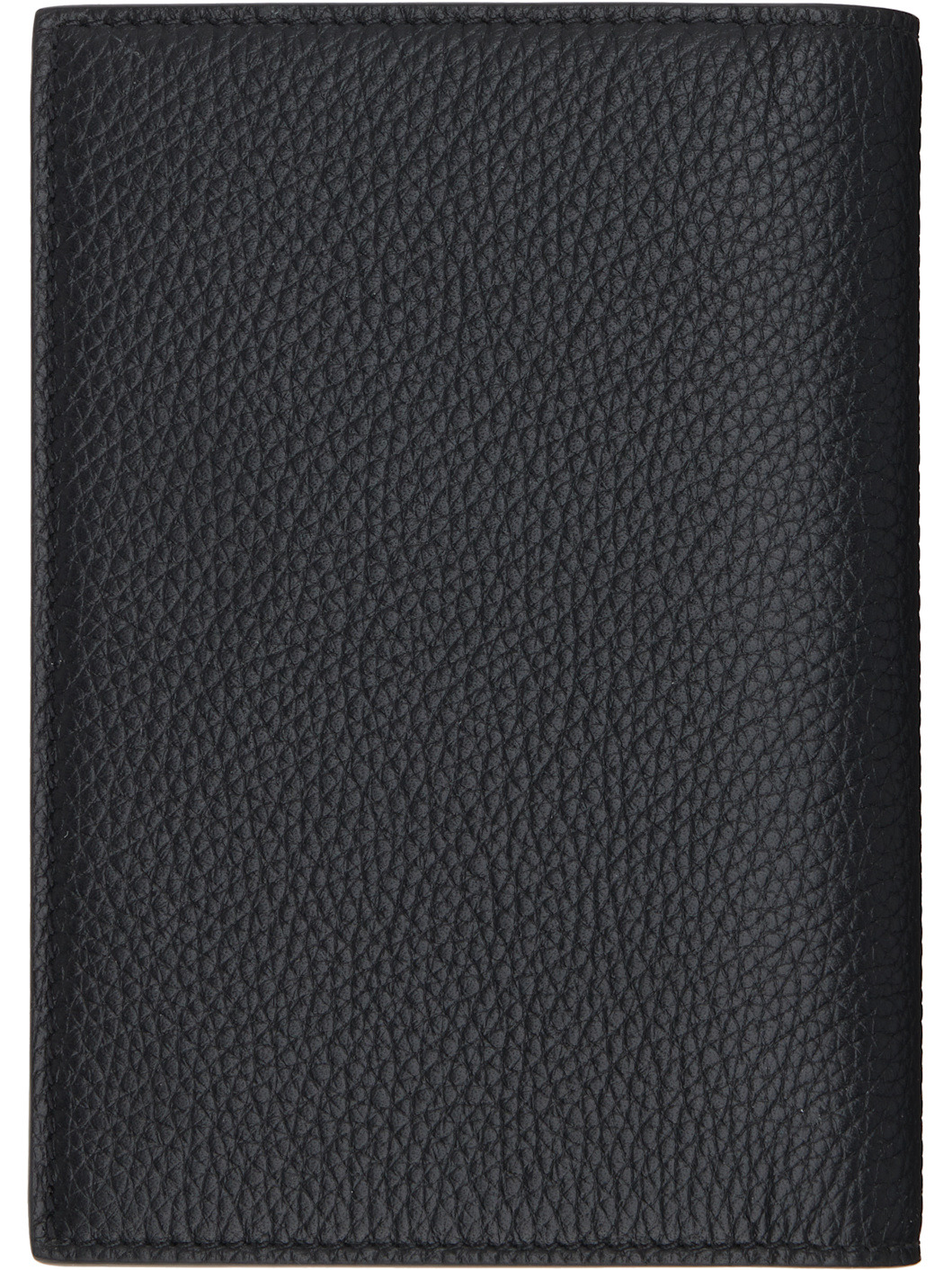 Black Soft Grain Leather T Line Passport Holder - 2