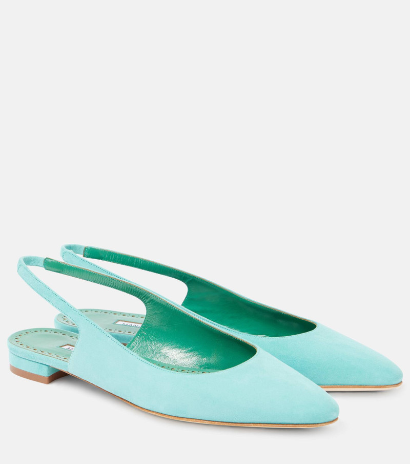 Sawra 10 suede slingback flats - 1