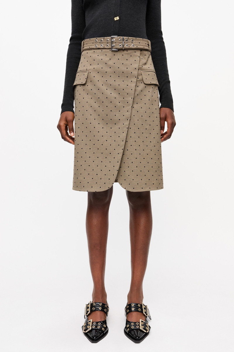 FLOCK CHECK SUITING SKIRT 3