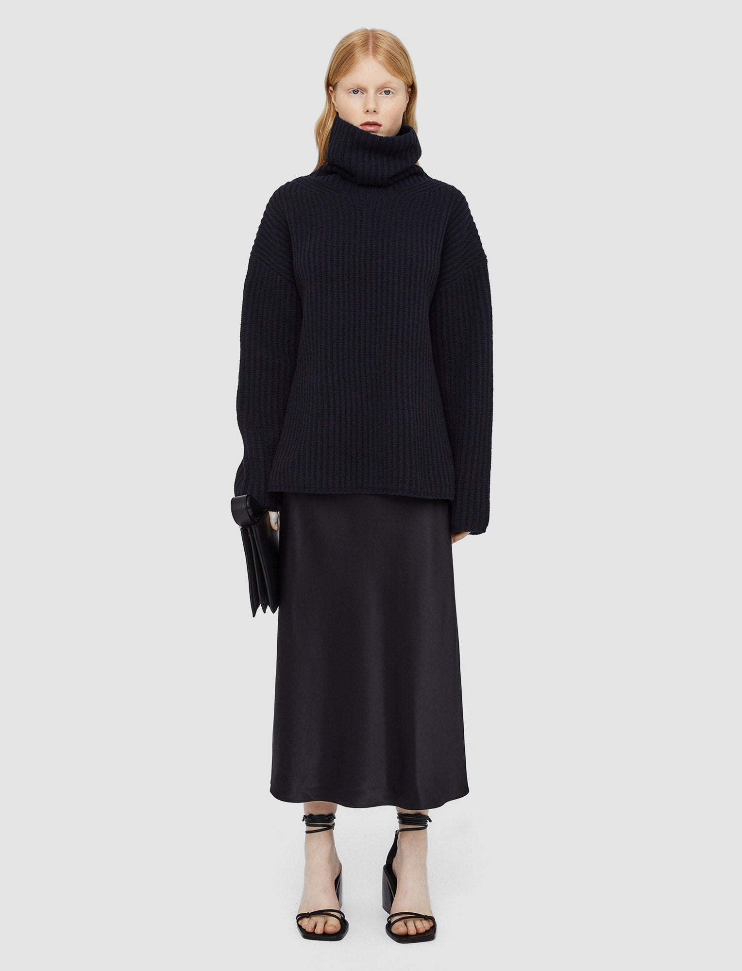 Cardigan Stitch High Neck Jumper - 2