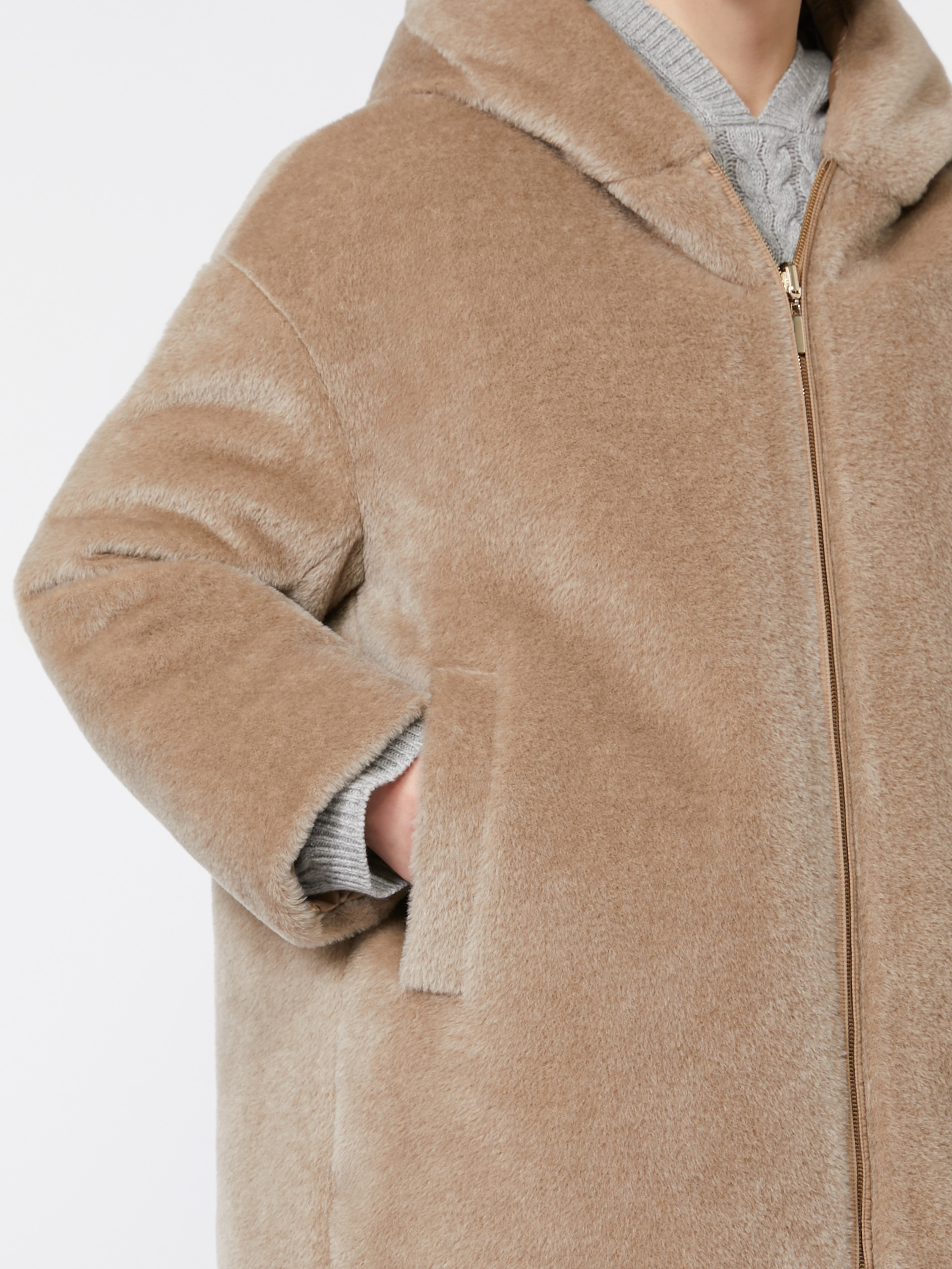 OLIVIA Reversible alpaca and wool padded jacket - 5