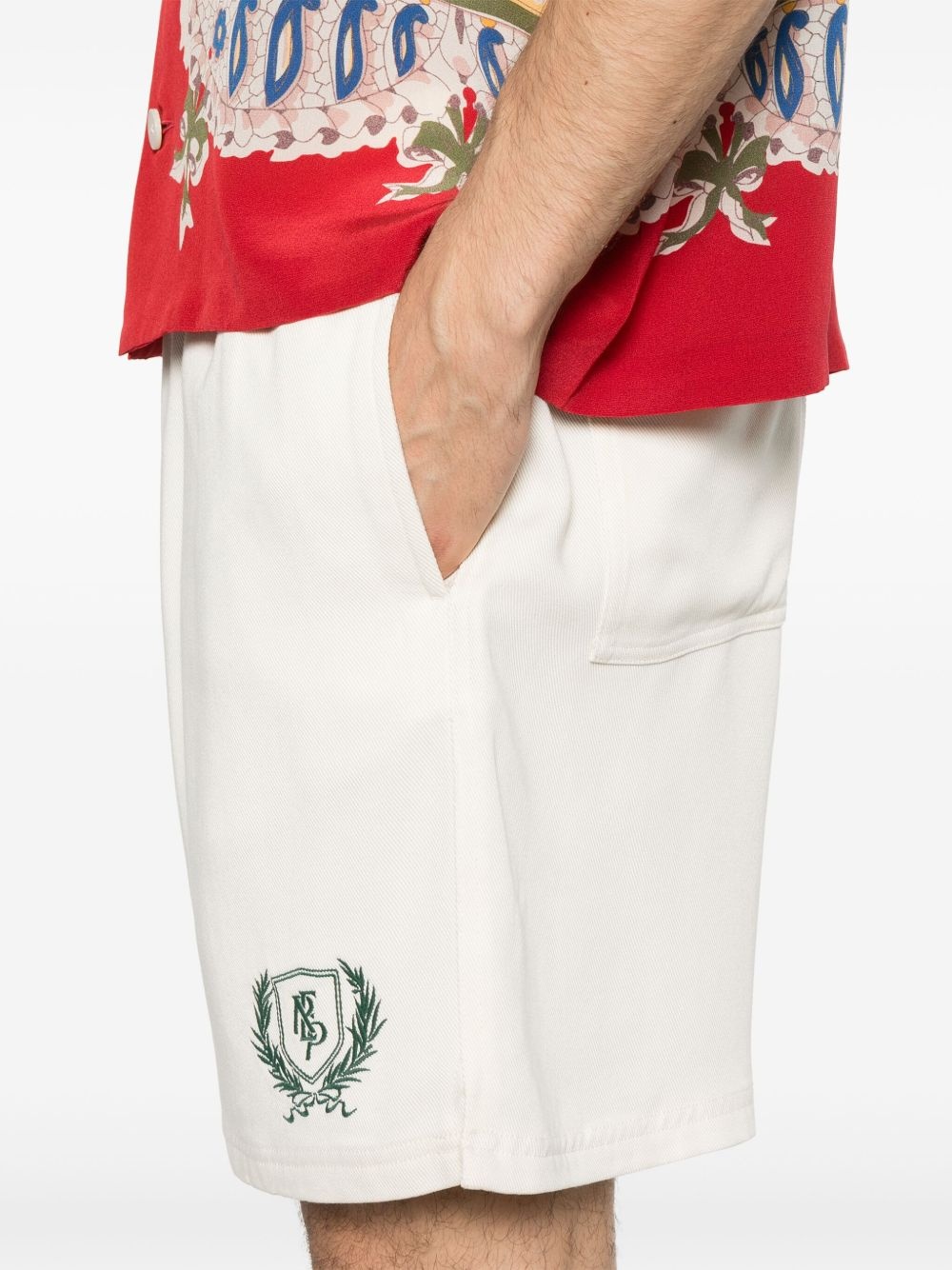 embroidered-logo shorts - 5