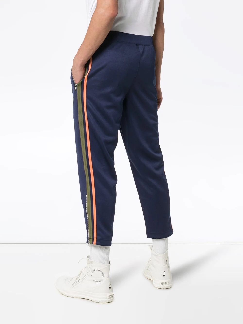 striped cropped sweat pants - 4