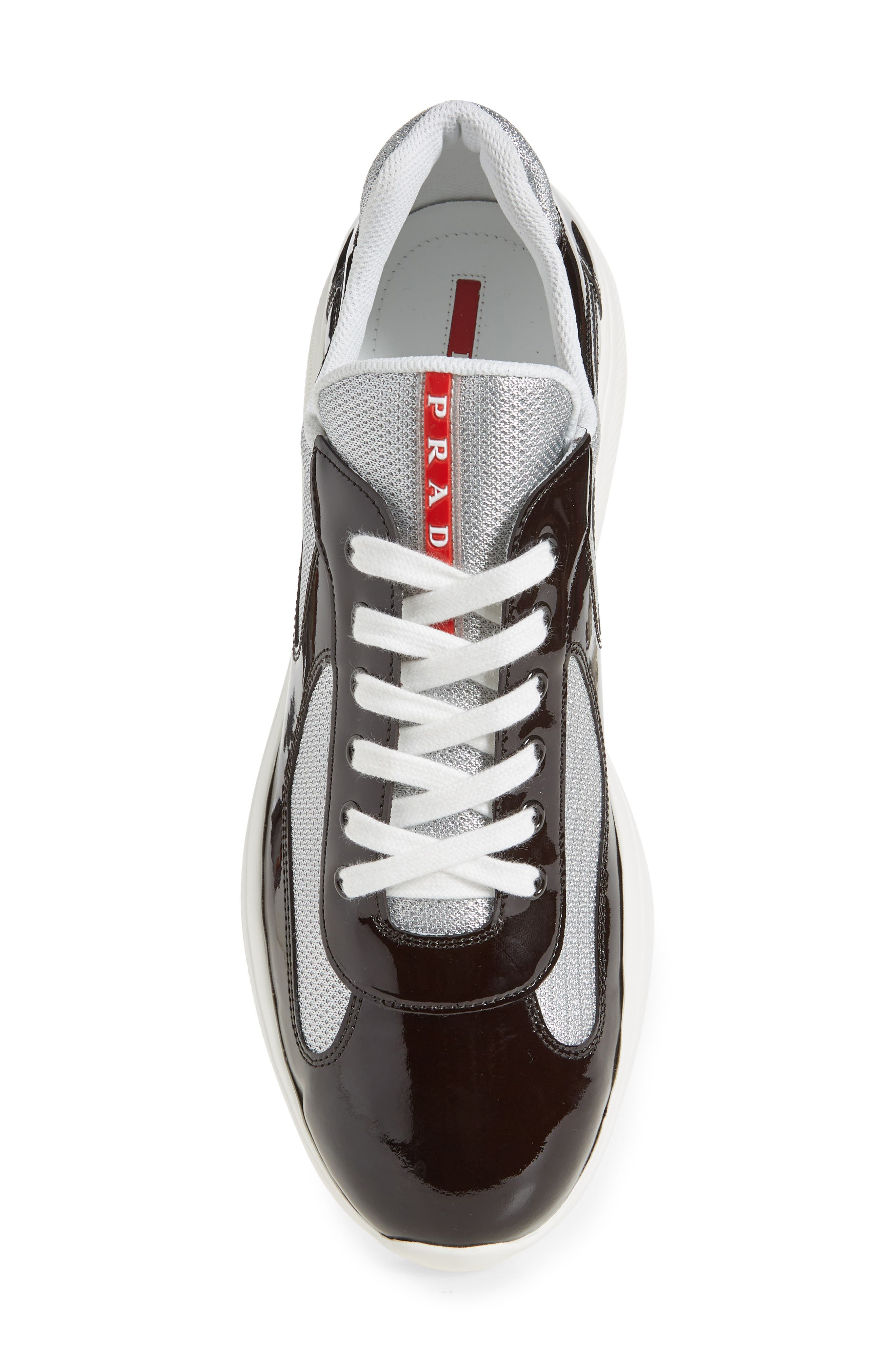 Prada America's Cup Sneaker in Fobw3 Ebano/Argento at Nordstrom - 5