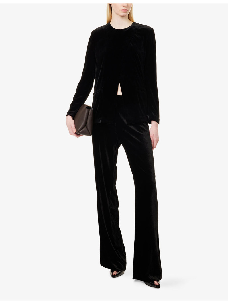 LE KASHA Certosa Wrap-Front Velvet Jacket outlook