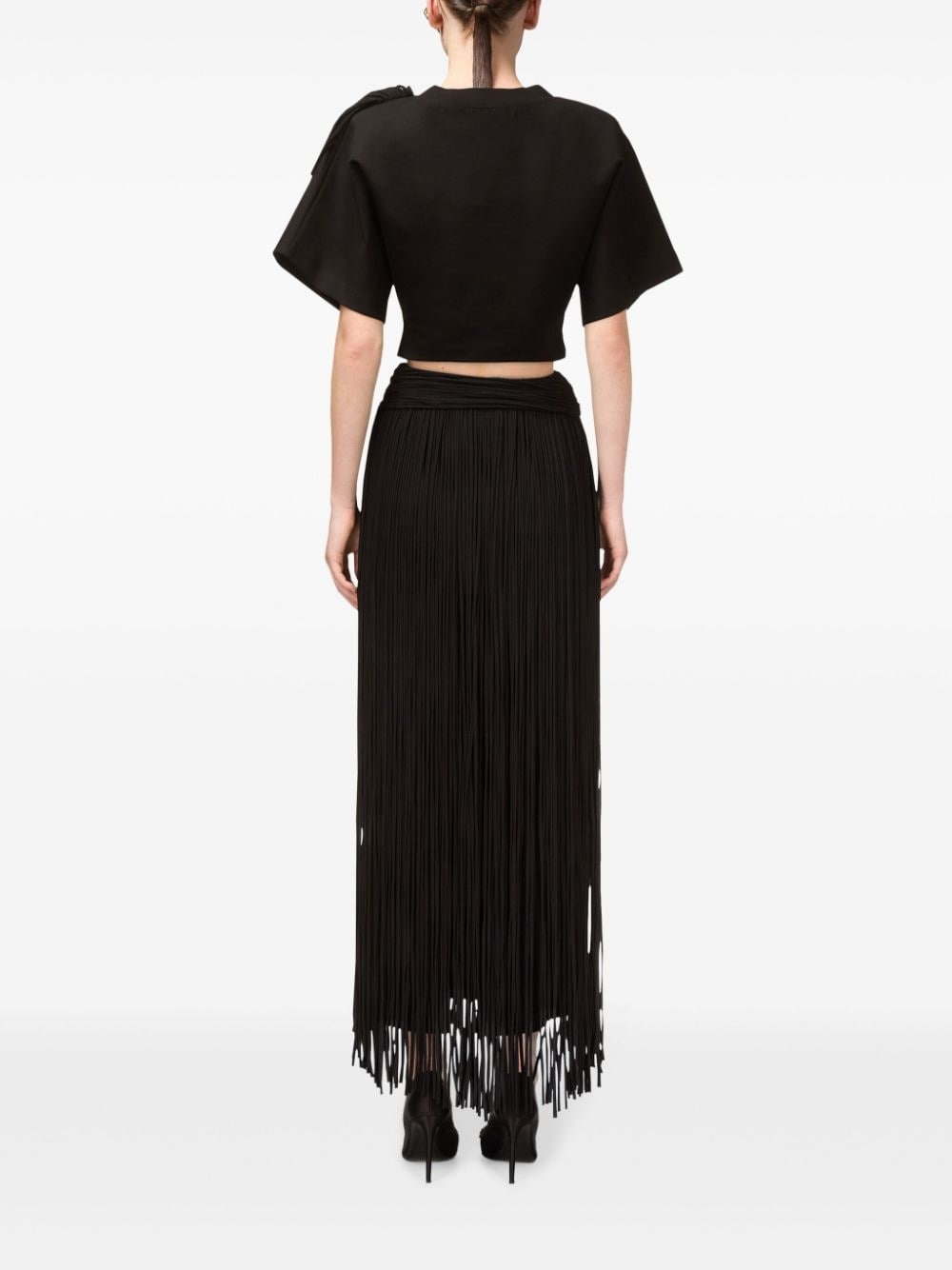 fringed midi skirt - 5
