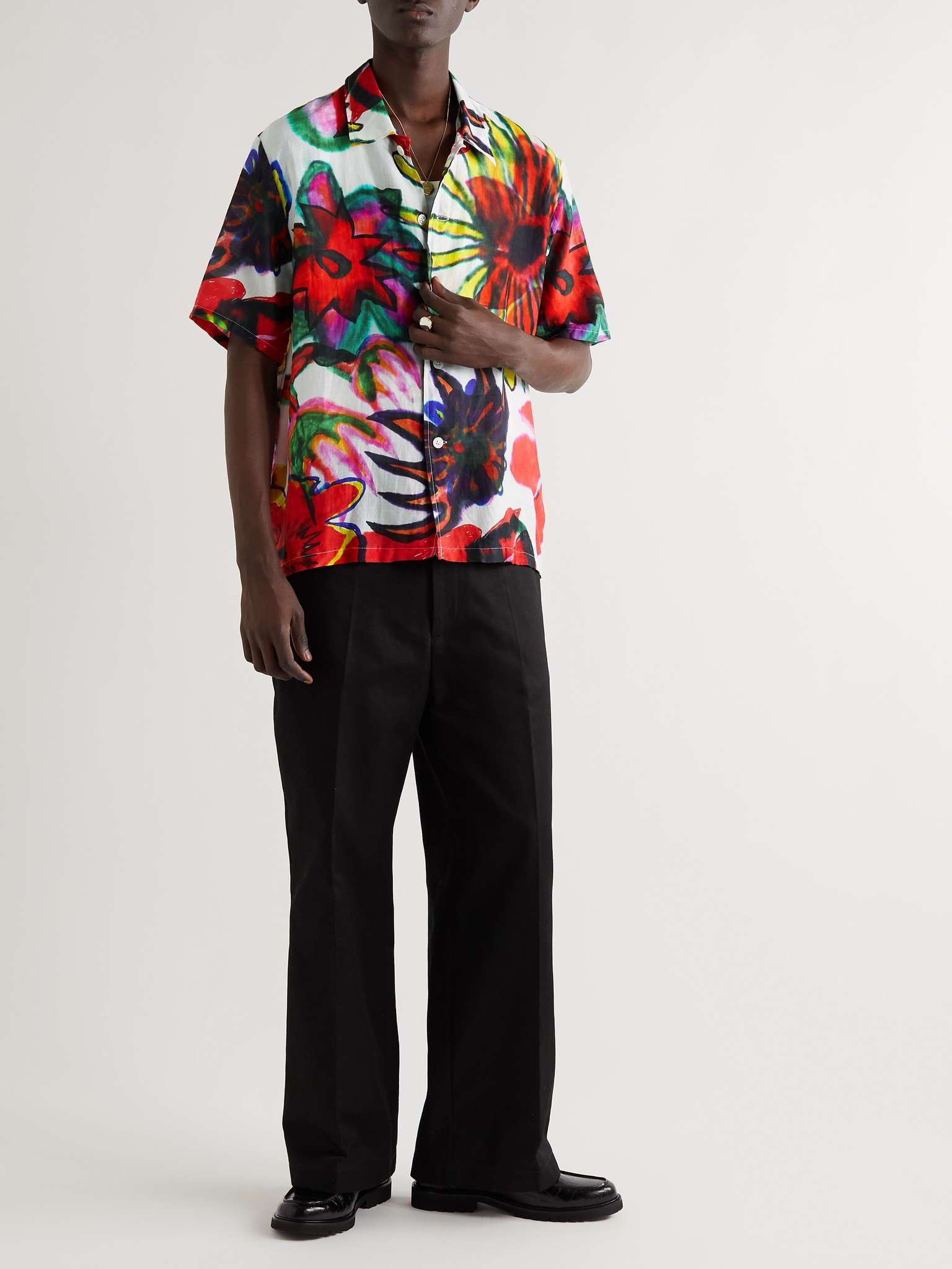 Printed Cotton and Silk-Blend Shirt - 2
