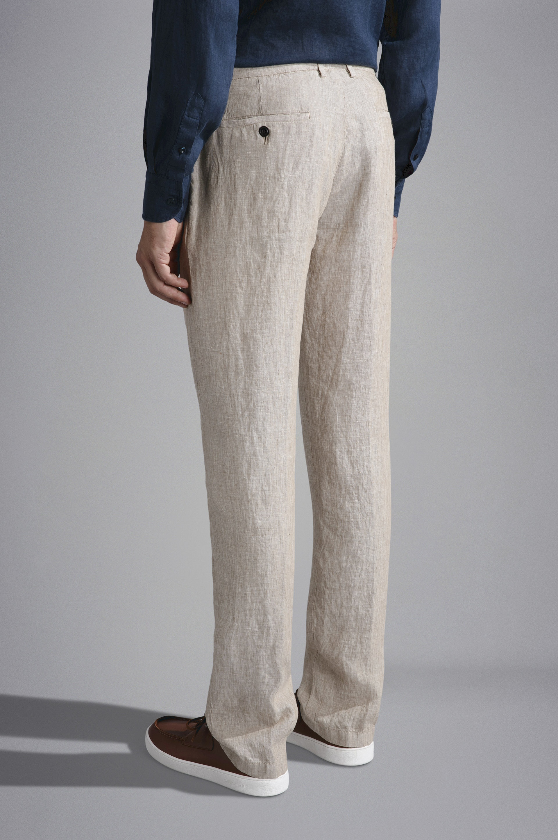 LINEN CHINO TROUSERS - 3
