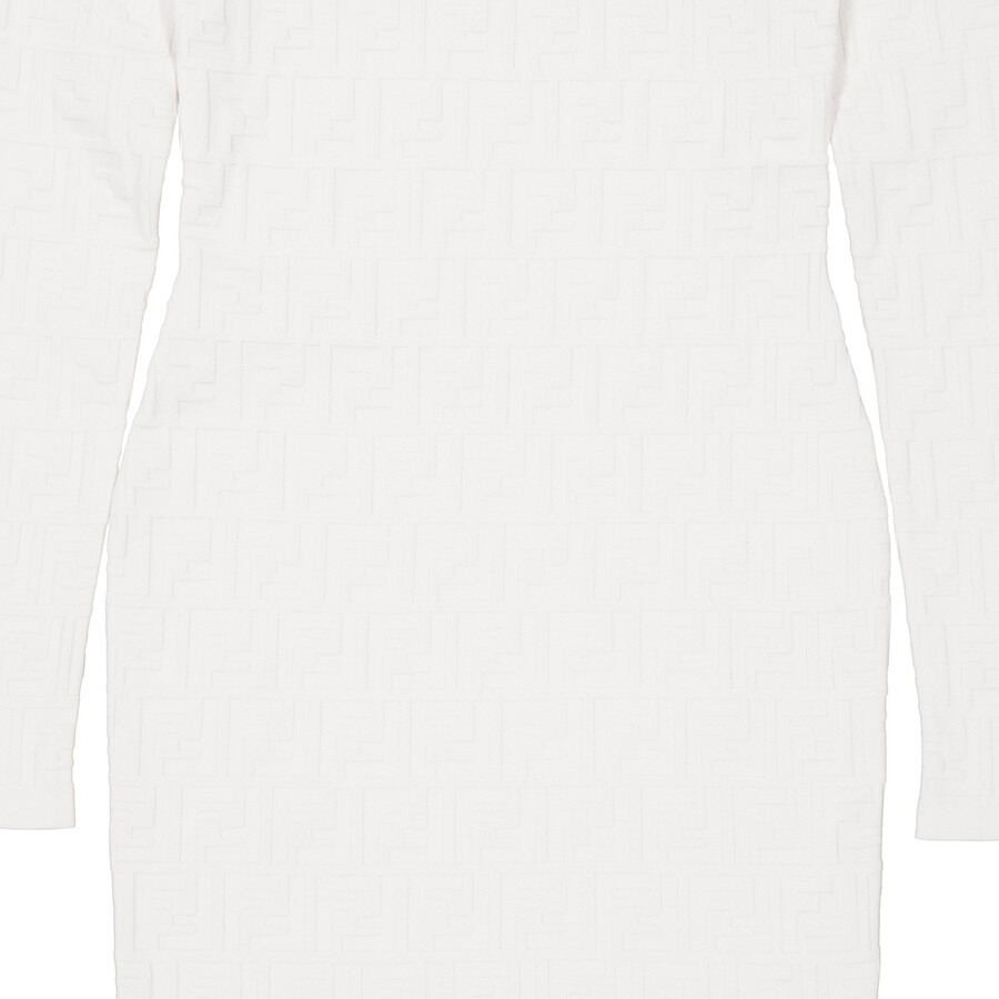 Fendi FF Printed Viscose Knit Long Sleeves Dress - 2