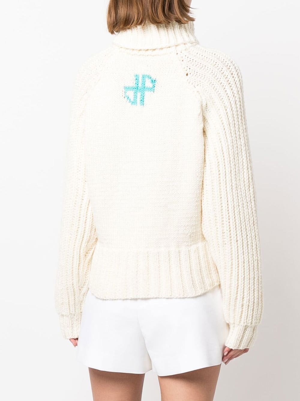 intarsia-knit logo jumper - 4