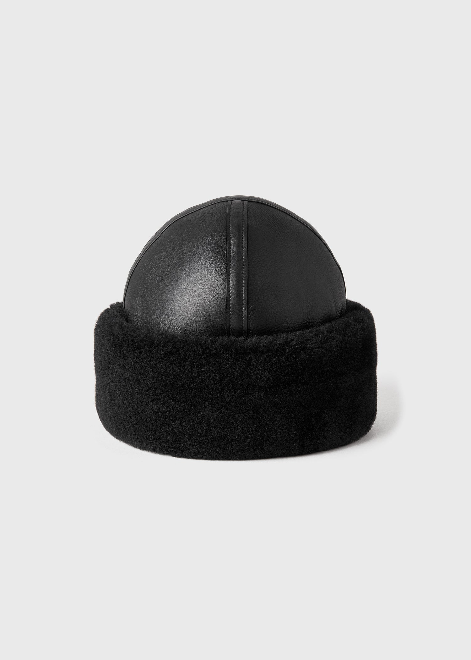 Shearling winter hat black - 5