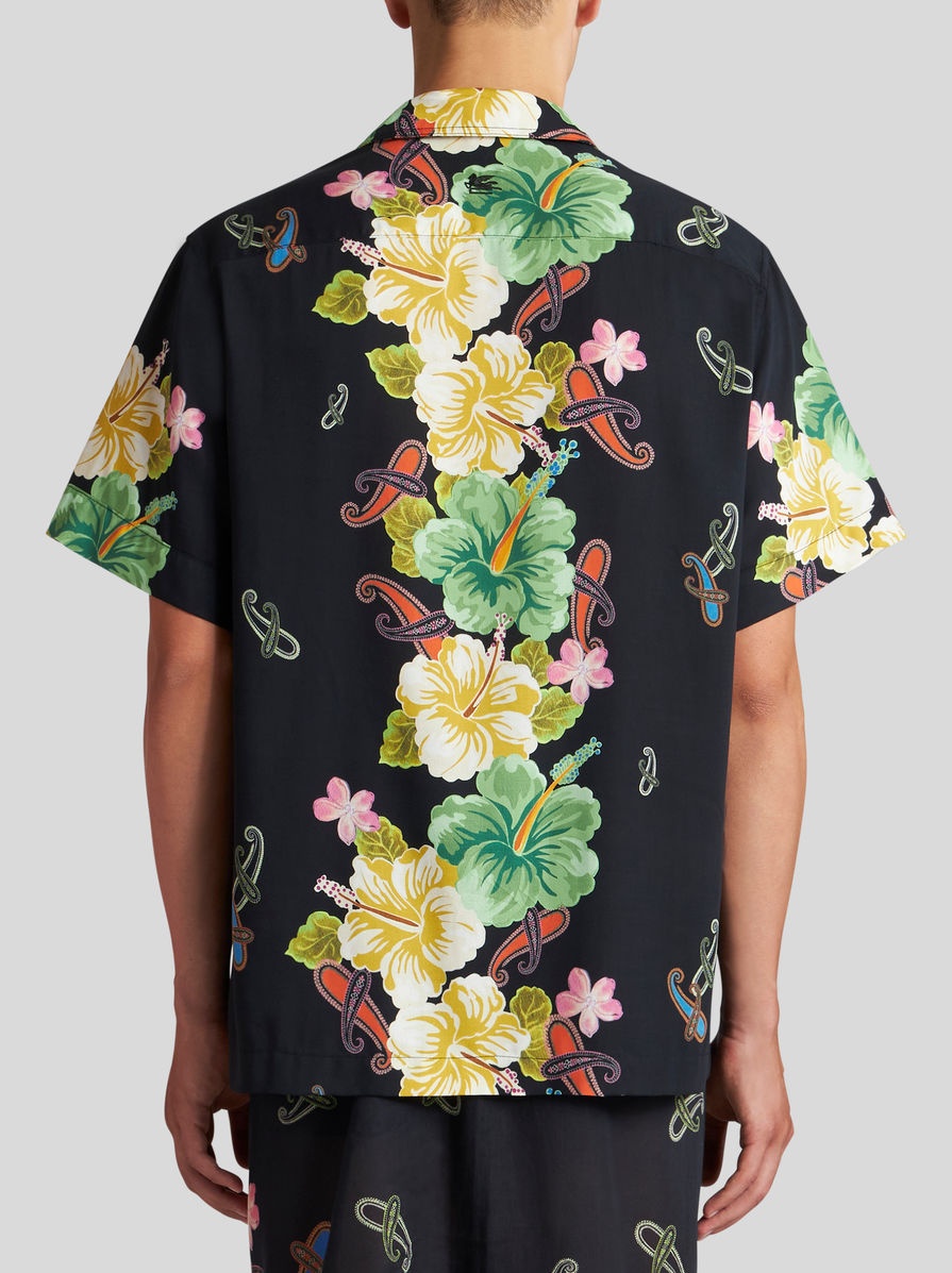 FLORAL PAISLEY BOWLING SHIRT - 5