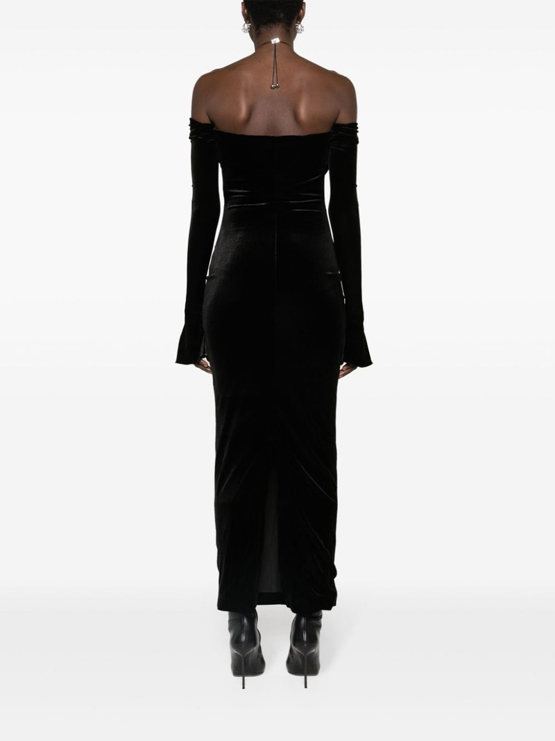 16A SALM MIDI DRSS HLTR NCK LS BLACK 4