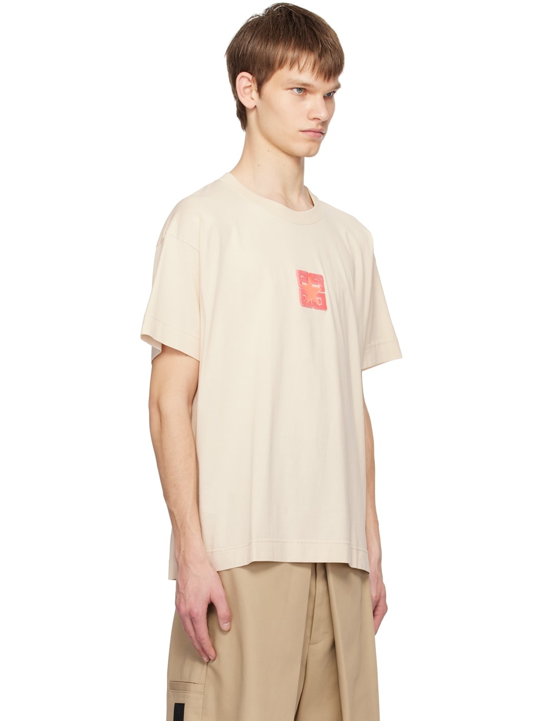 Beige 4G Stars T-Shirt - 2