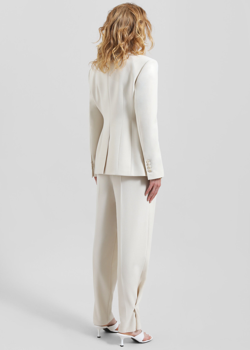 Dina Double Breasted Blazer - Cream 7