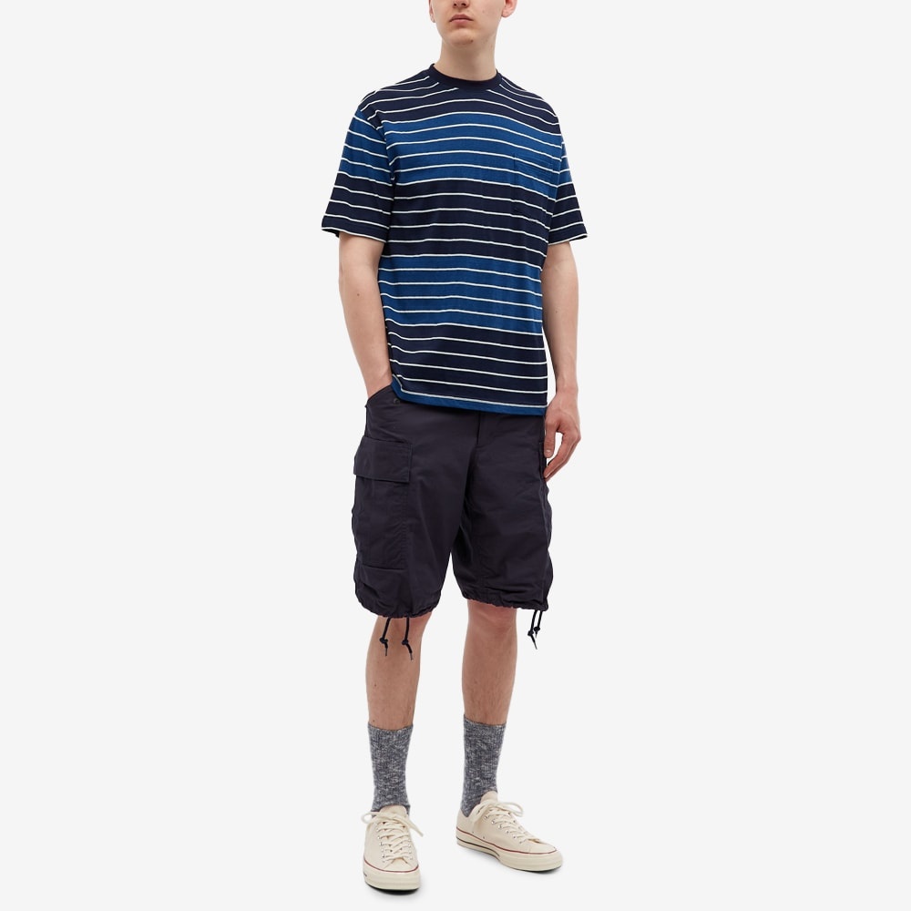 Beams Plus Indigo Stripe Pocket Tee - 5