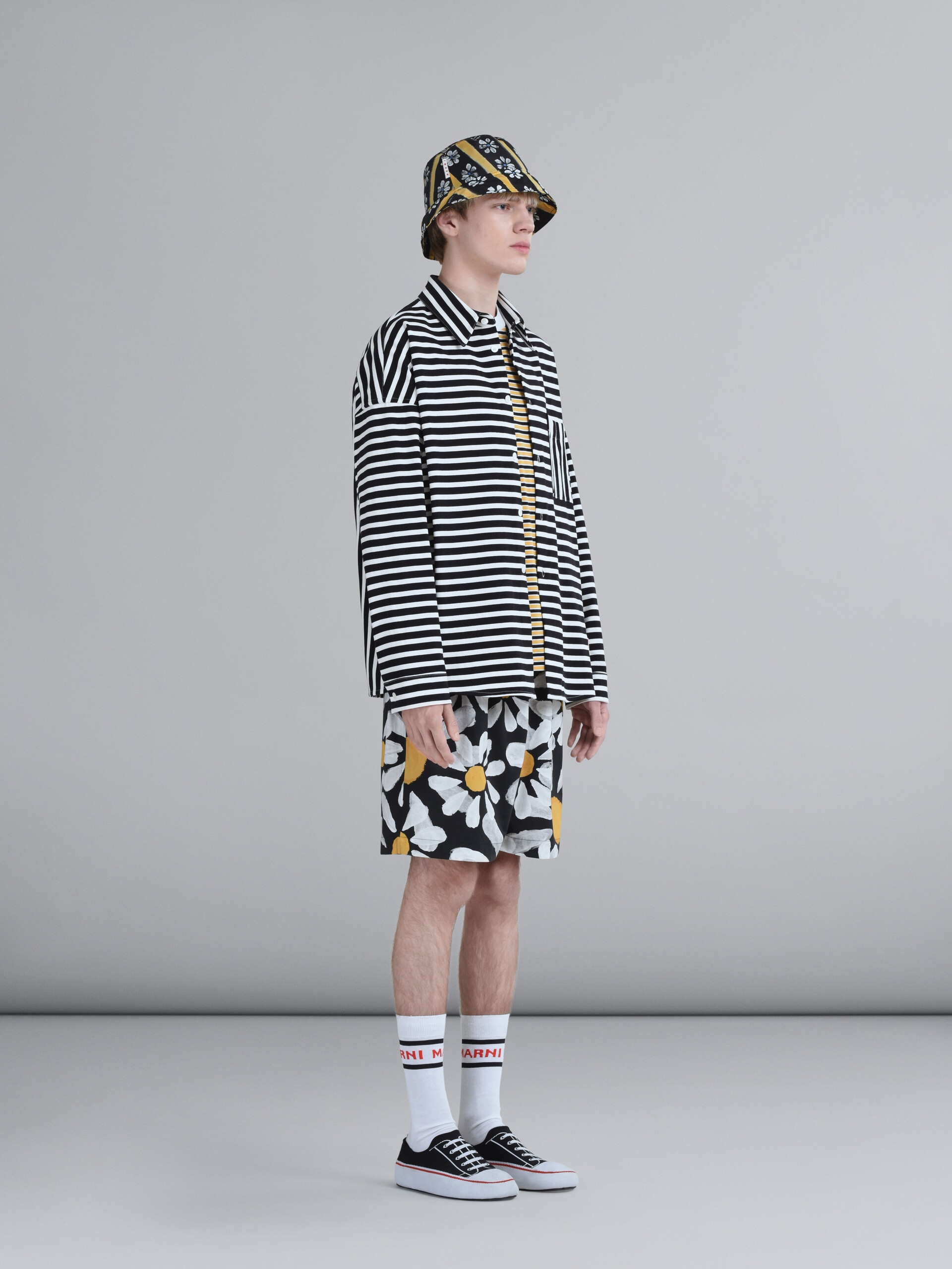 COMPACT STRIPED JERSEY SHIRT - 5