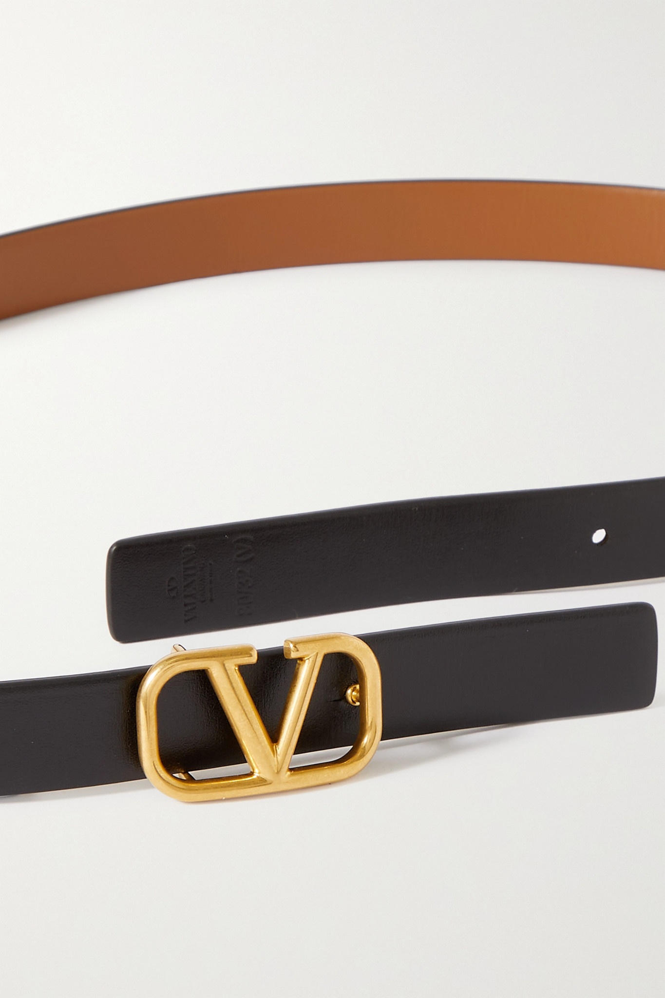 Valentino Garavani VLOGO reversible leather belt - 3